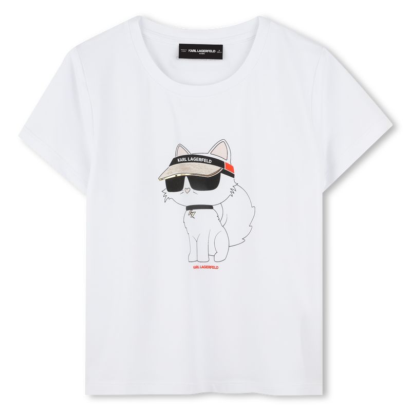 T-shirt with print KARL LAGERFELD KIDS 
                    GIRL