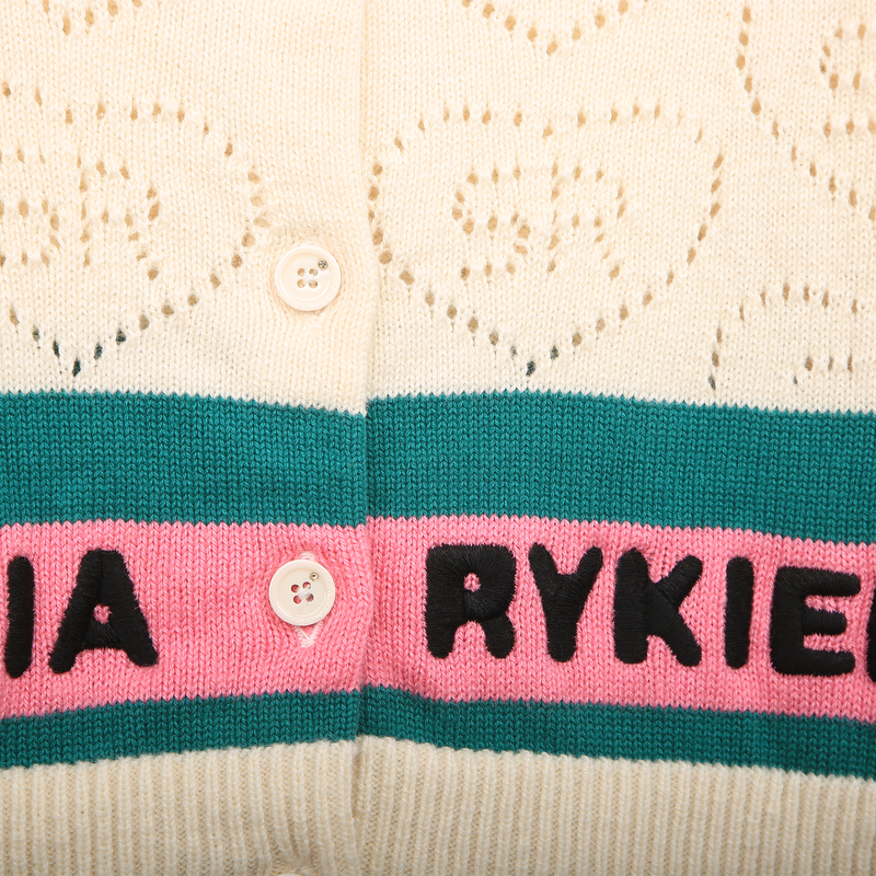 Open-stitch motif cardigan SONIA RYKIEL 
                    GIRL