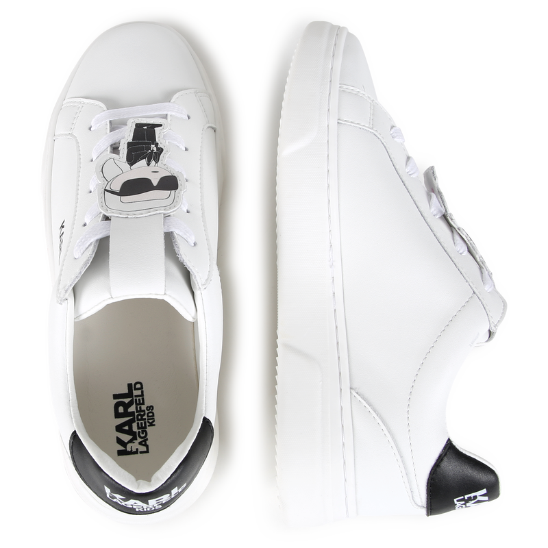 Low-Top Leather Sneakers KARL LAGERFELD KIDS 
                    GIRL