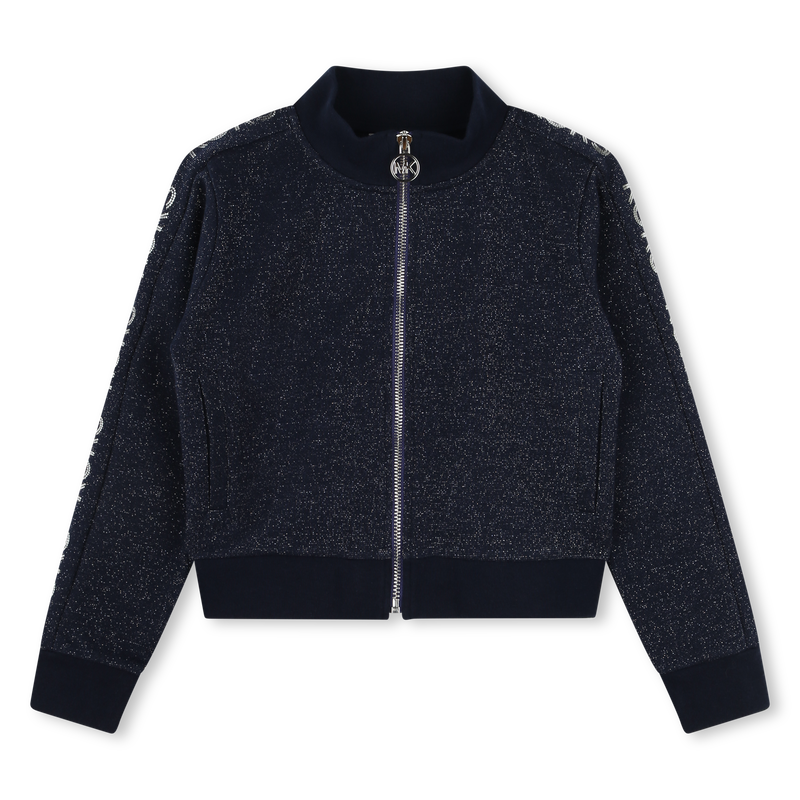 Glittery Fleece Cardigan MICHAEL KORS 
                    GIRL