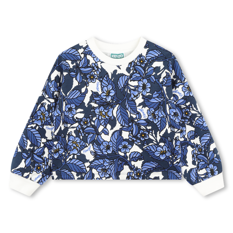 All-Over Print Fleece Sweater KENZO KIDS 
                    GIRL