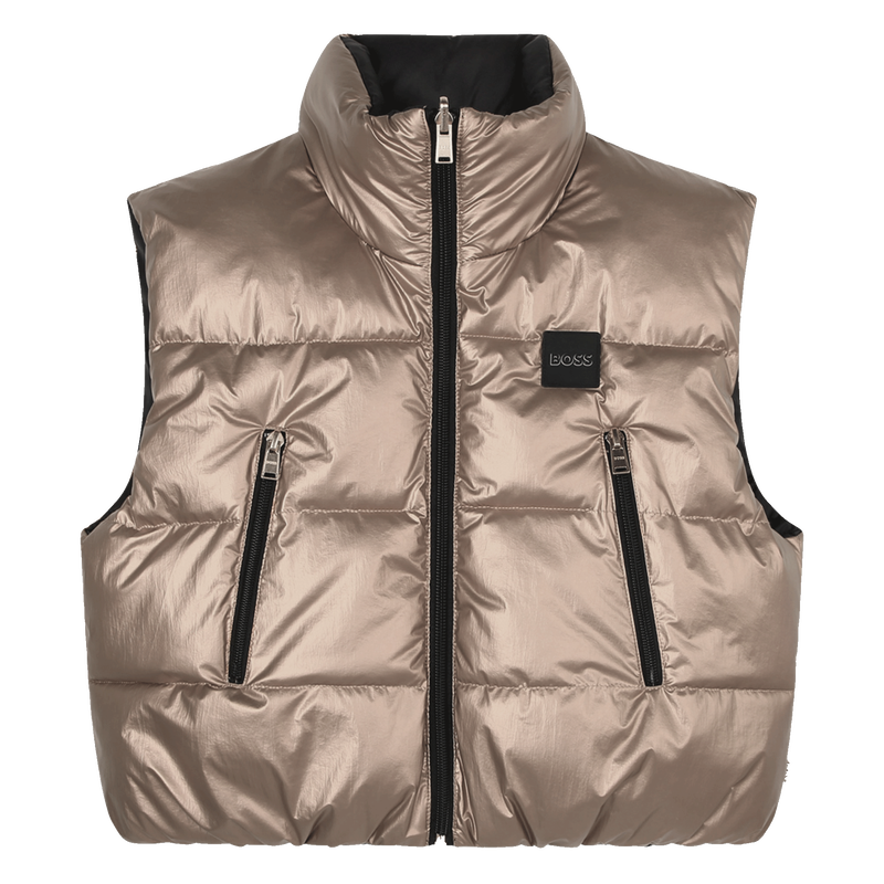 Reversible zip-up puffer vest BOSS 
                    GIRL