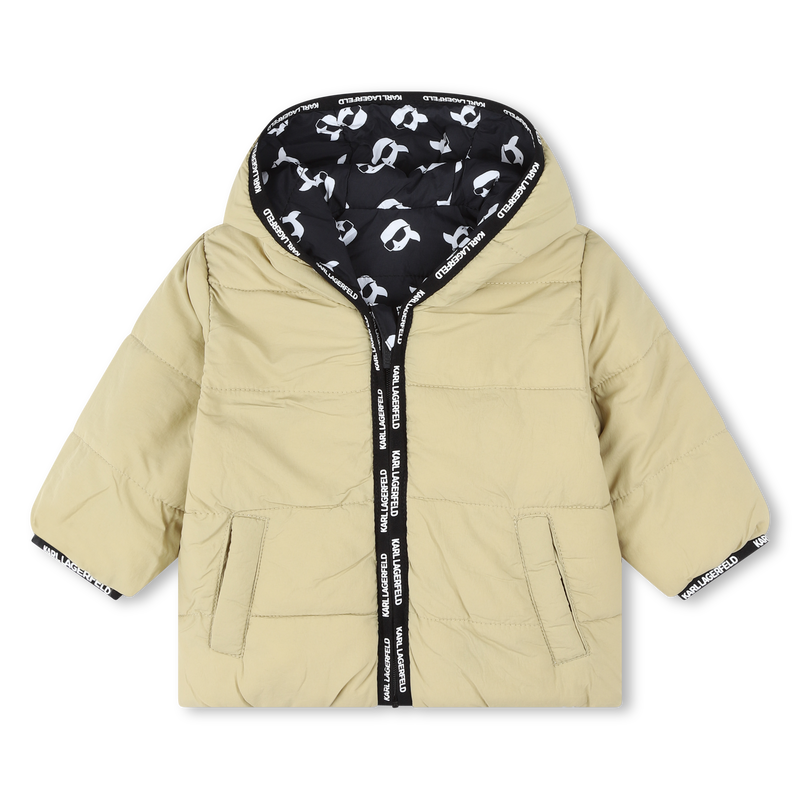 Reversible hooded puffer KARL LAGERFELD KIDS 
                    BOY