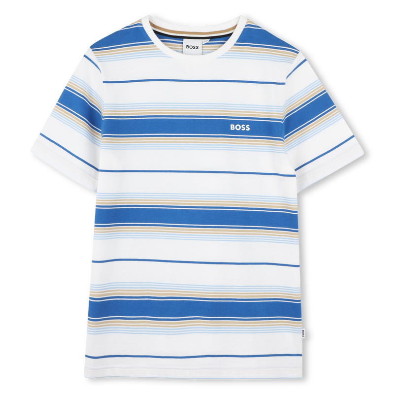 Striped cotton T-shirt BOSS 
                    BOY