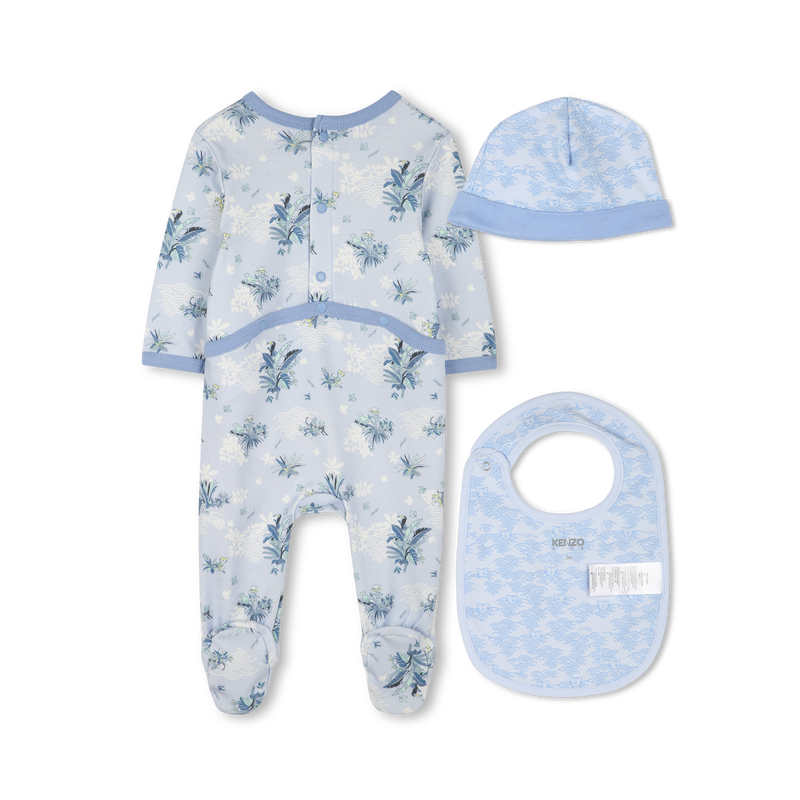 Cotton pajamas, bib and hat KENZO KIDS 
                    BOY