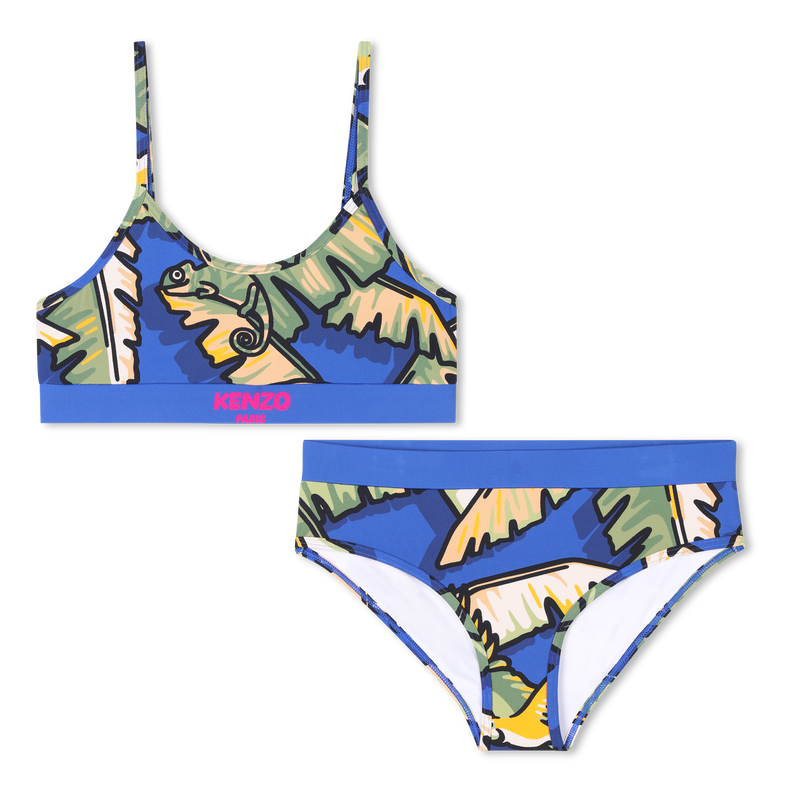 Palm-print two-piece swimsuit KENZO KIDS 
                    GIRL