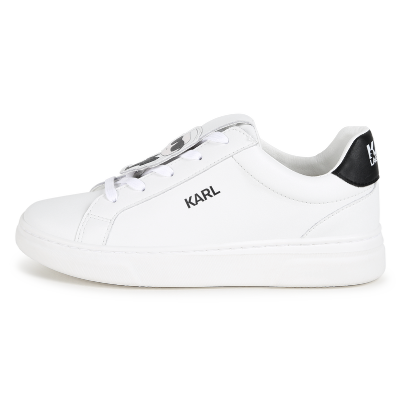 Low-Top Leather Sneakers KARL LAGERFELD KIDS 
                    GIRL
