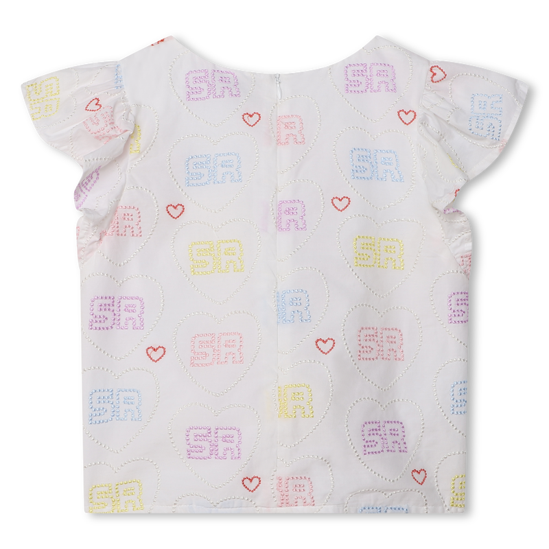 Embroidered Heart Blouse SONIA RYKIEL 
                    GIRL