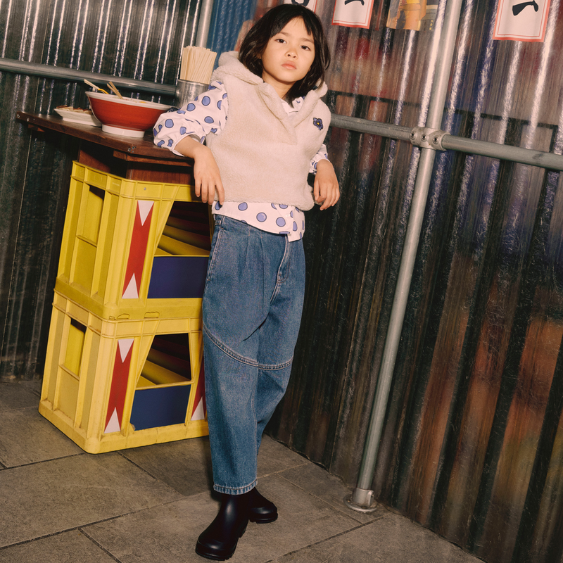 Pleated Paneled Jeans KENZO KIDS 
                    GIRL