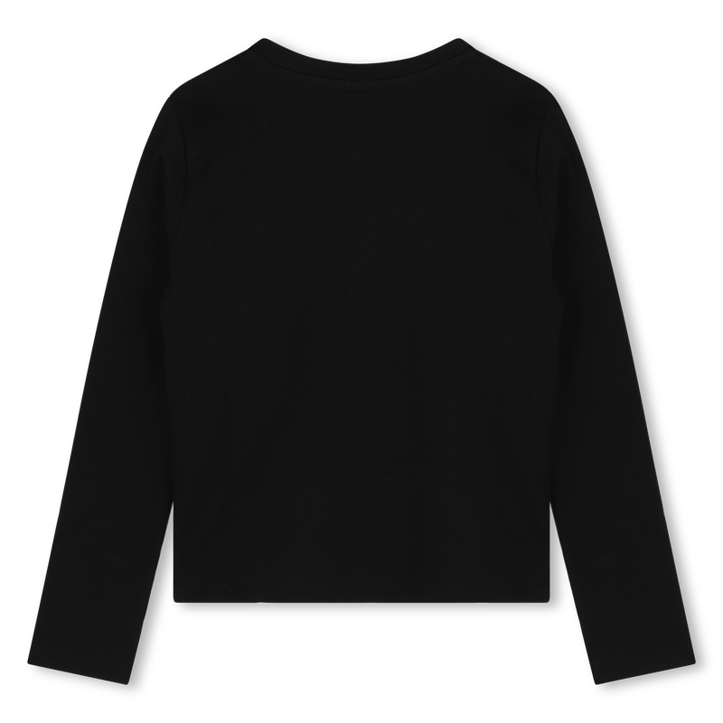 Long-Sleeved Cotton T-Shirt MICHAEL KORS 
                    GIRL