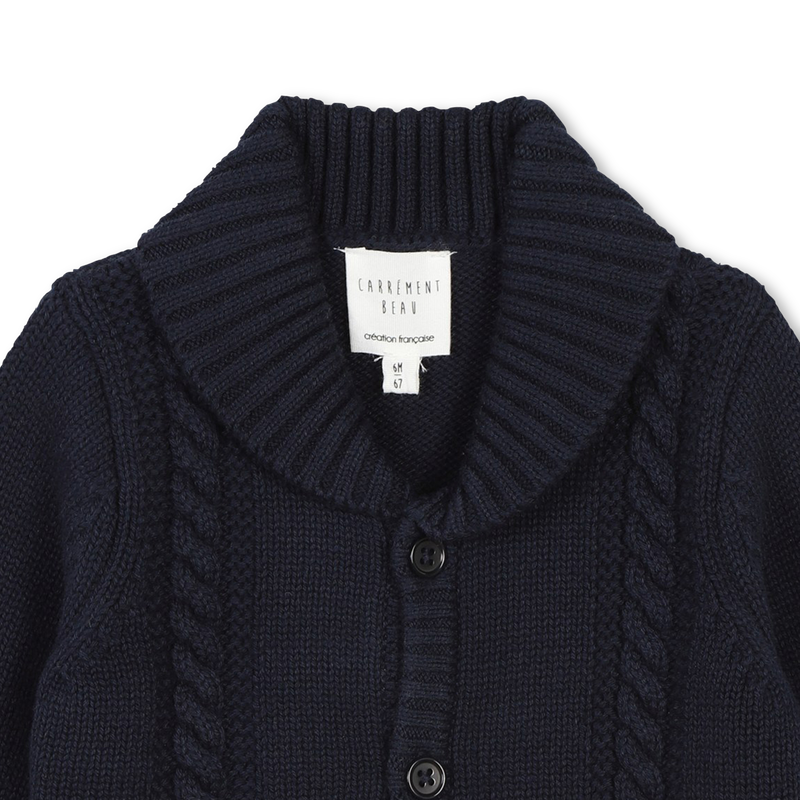 Knit Button-Down Cardigan CARREMENT BEAU 
                    BOY