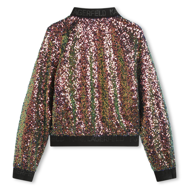 Sequined Bomber Jacket KARL LAGERFELD KIDS 
                    GIRL