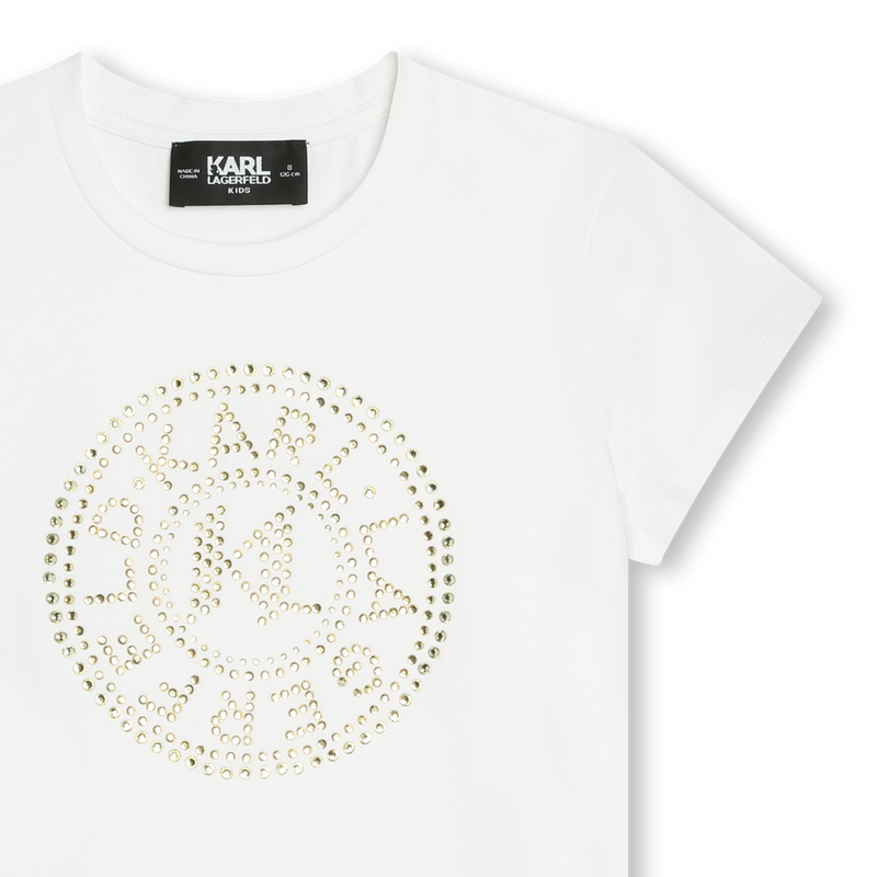 Diamanté logo t-shirt KARL LAGERFELD KIDS 
                    GIRL