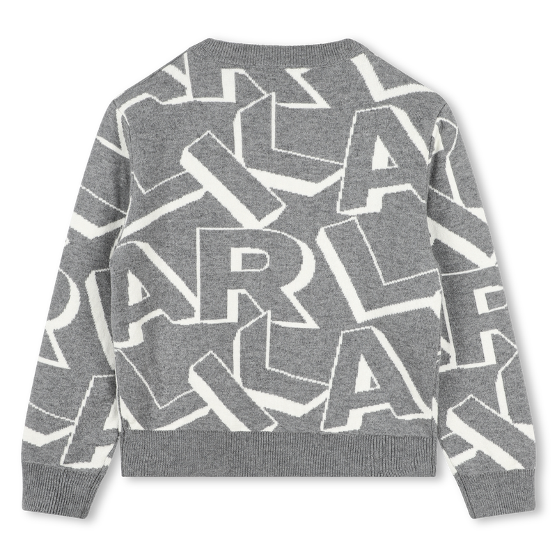 Two-Tone Jacquard Sweater KARL LAGERFELD KIDS 
                    BOY