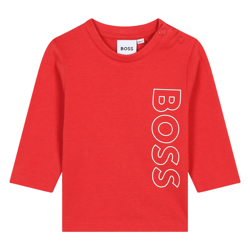 Cotton Long-Sleeve BOSS 
                    BOY