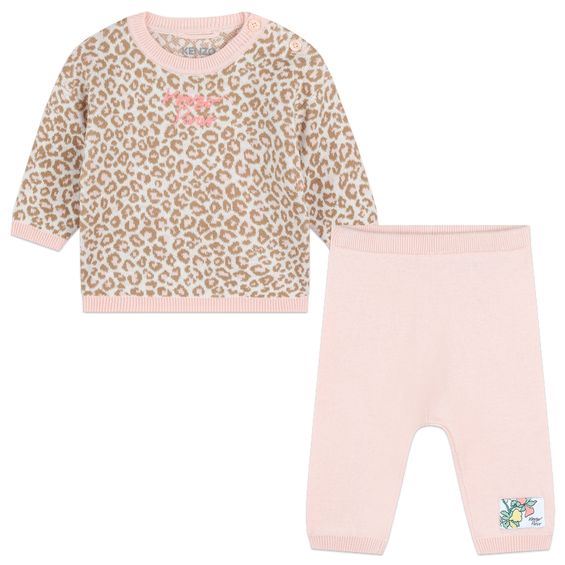 Cotton Sweater & Trousers KENZO KIDS 
                    GIRL