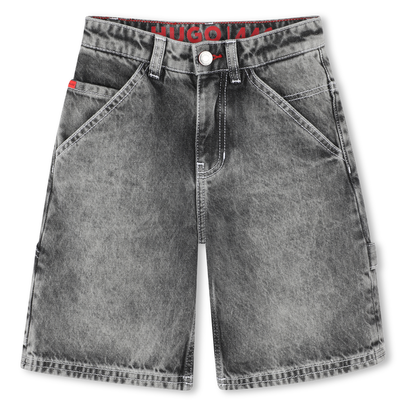 Denim Bermuda shorts with pockets HUGO 
                    BOY