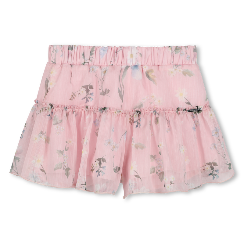 Floral shorts with frill GIVENCHY 
                    GIRL