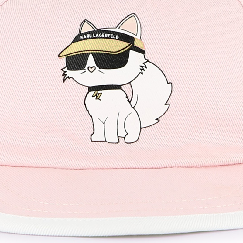 Reversible cotton cap KARL LAGERFELD KIDS 
                    GIRL