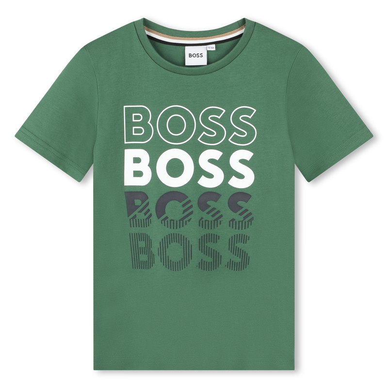 Cotton round-collar T-shirt BOSS 
                    BOY