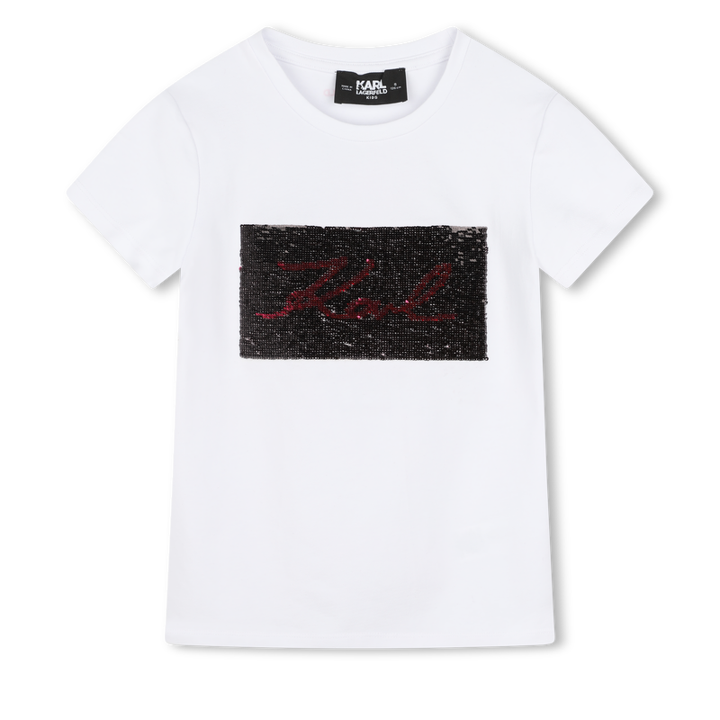 Reversible Sequined T-Shirt KARL LAGERFELD KIDS 
                    GIRL
