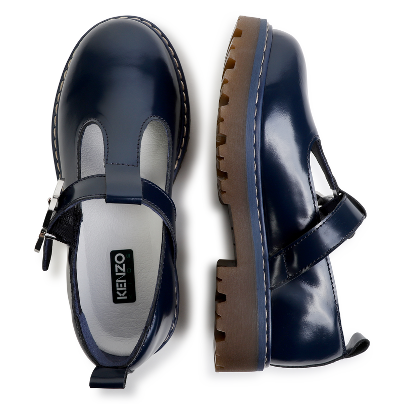 Buckled Leather Mary-Janes KENZO KIDS 
                    GIRL