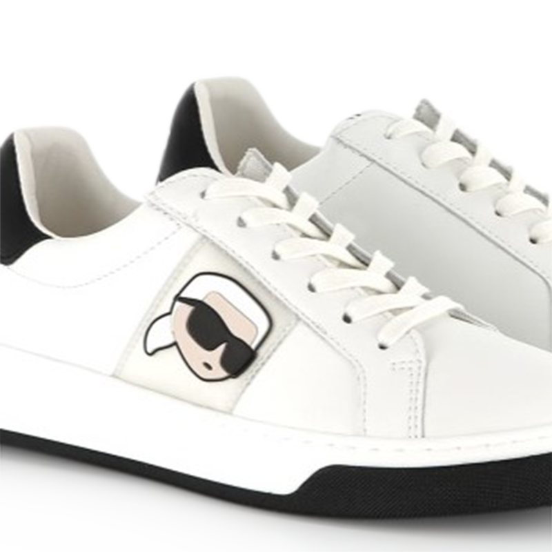 Lace-up leather sneakers KARL LAGERFELD KIDS 
                    BOY