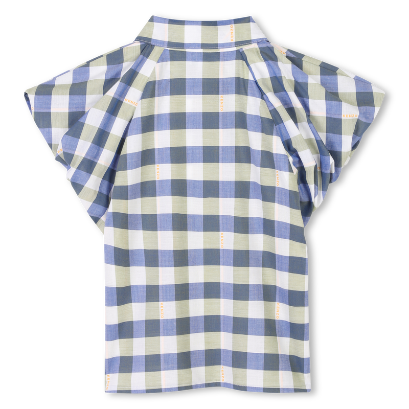 Short-sleeved cotton blouse KENZO KIDS 
                    GIRL