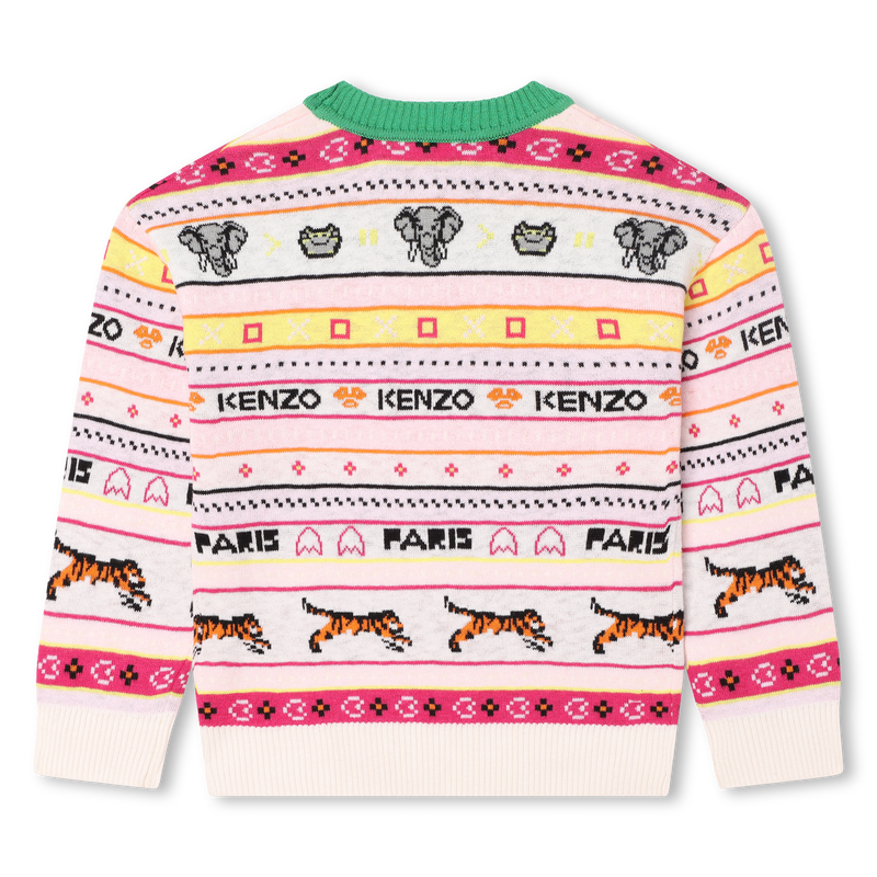 Multicolor jacquard pullover KENZO KIDS 
                    GIRL