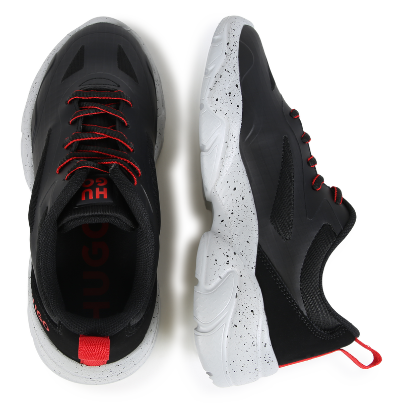 Multi-Texture Lace-Up Sneakers HUGO 
                    BOY