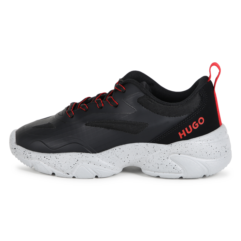 Multi-Texture Lace-Up Sneakers HUGO 
                    BOY