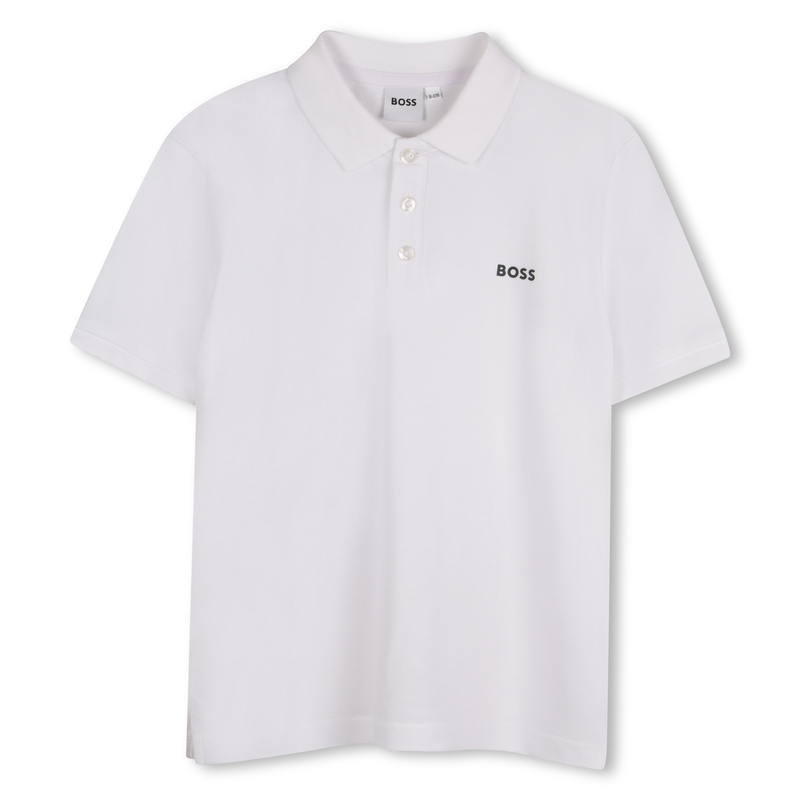 Cotton polo shirt with logo BOSS 
                    BOY