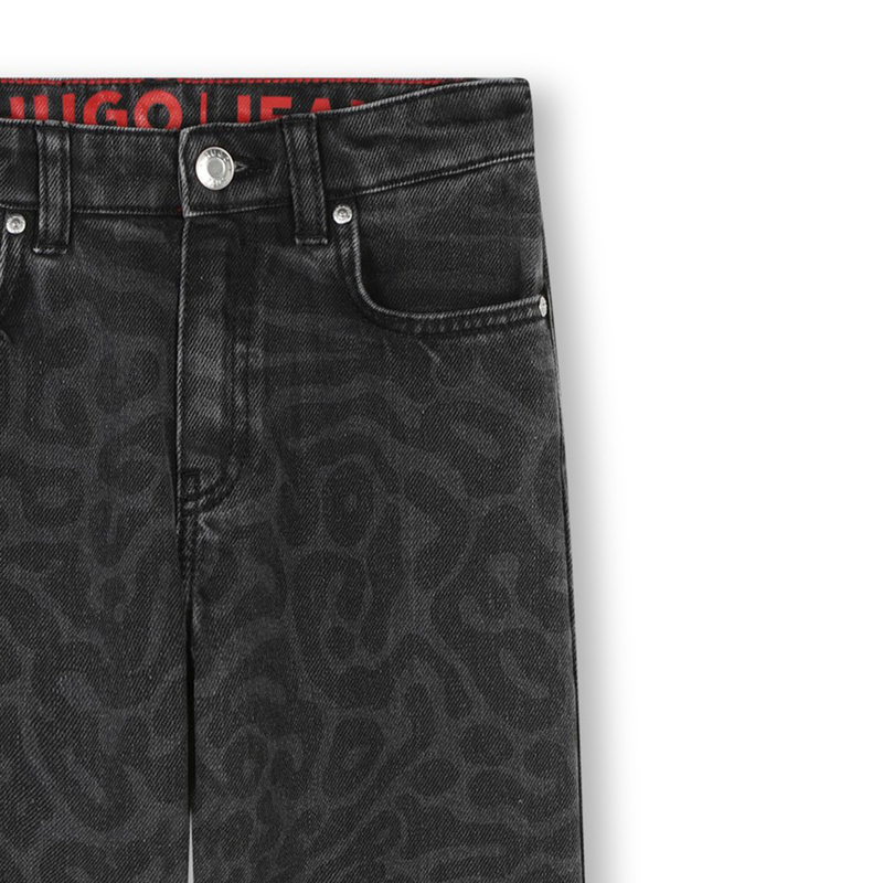 Raw Edge Printed Jeans HUGO 
                    GIRL