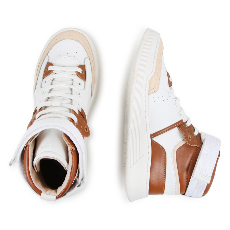 Leather Lace-Up Sneakers CHLOE 
                    GIRL