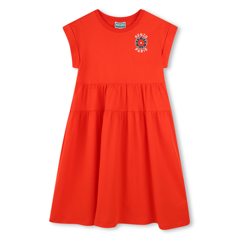 Dress with cutout waist panel KENZO KIDS 
                    GIRL