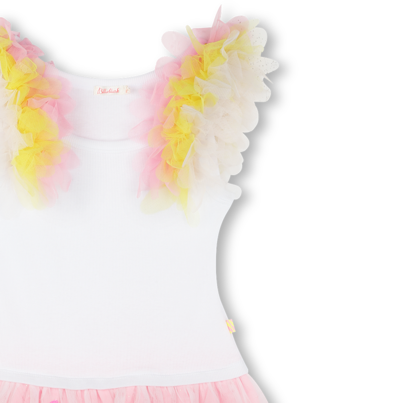 Strappy dual-fabric dress BILLIEBLUSH 
                    GIRL