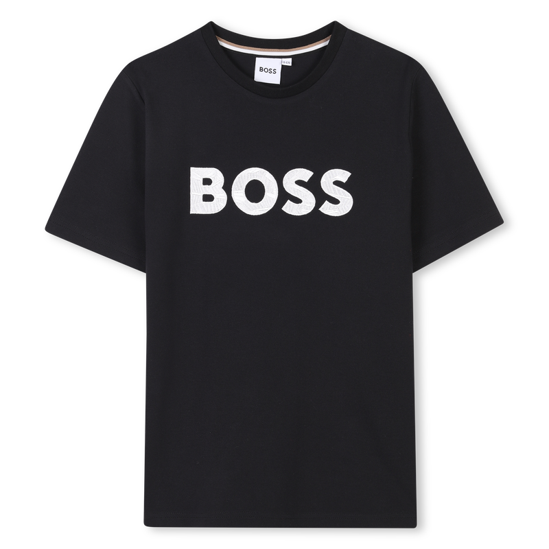 Embroidered cotton T-shirt BOSS 
                    BOY