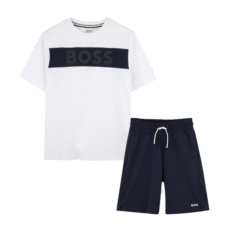 Cotton T-shirt and shorts BOSS 
                    BOY