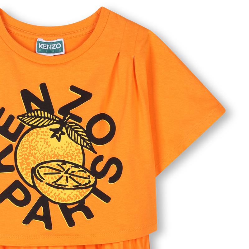 Layered Logo print dress KENZO KIDS 
                    GIRL