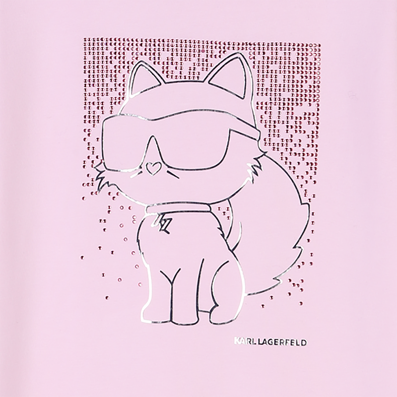 Novelty short-sleeved dress KARL LAGERFELD KIDS 
                    GIRL