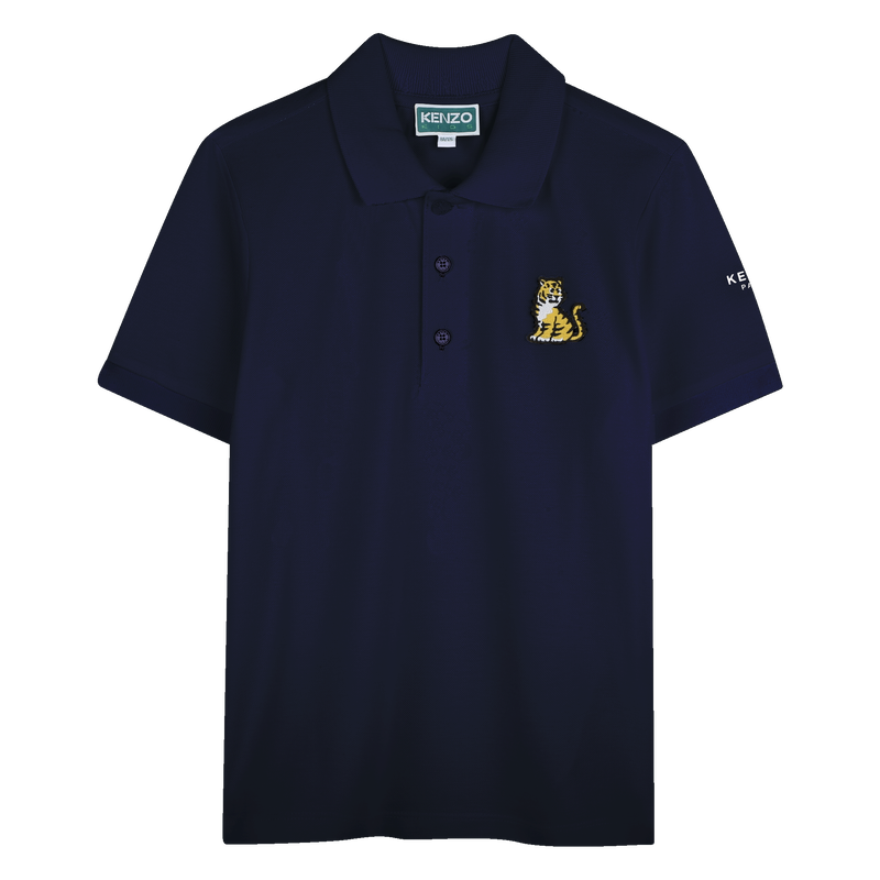 Short-sleeved cotton polo KENZO KIDS 
                    UNISEX