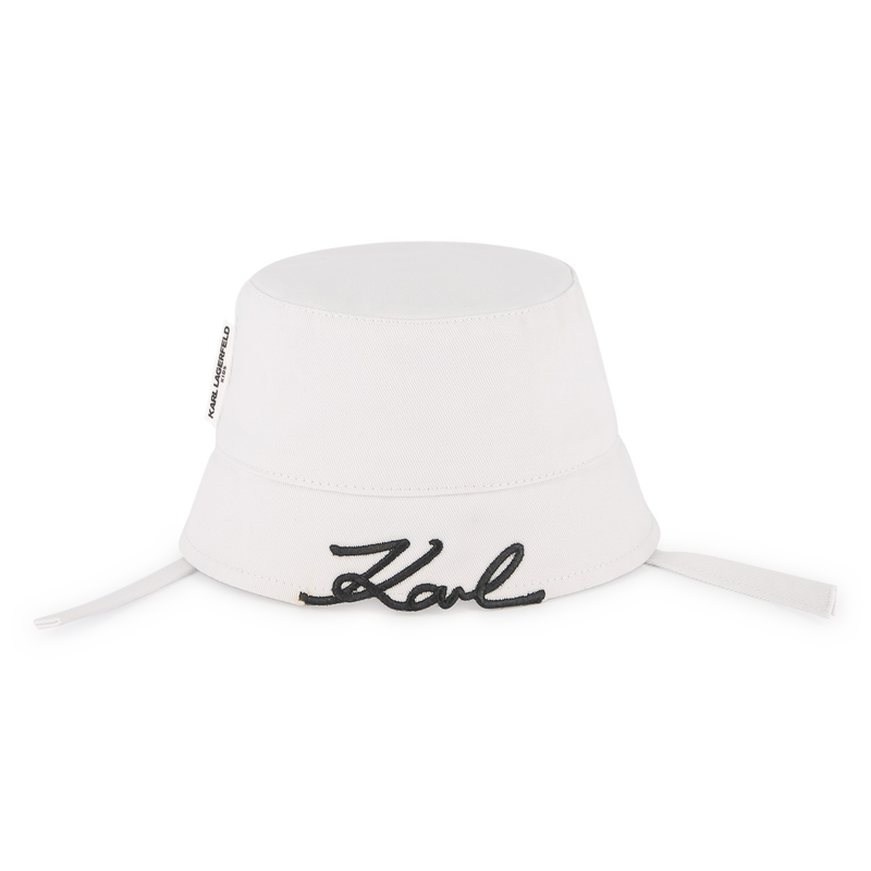 Cotton twill bucket hat KARL LAGERFELD KIDS 
                    GIRL