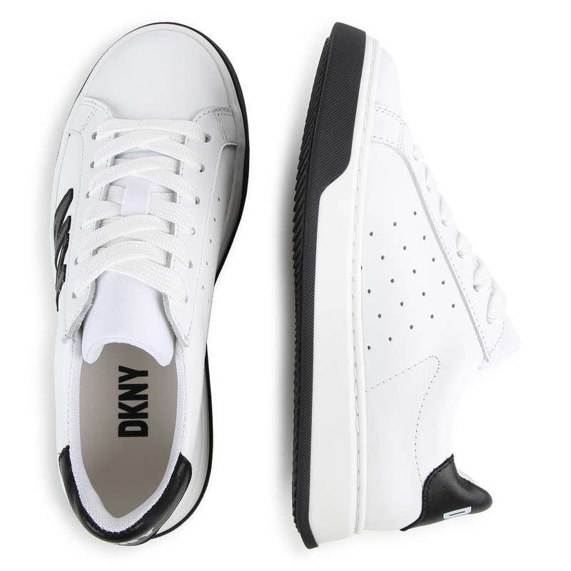 Leather lace-up sneakers DKNY 
                    UNISEX