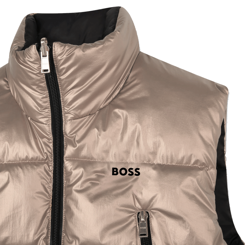 Reversible zip-up puffer vest BOSS 
                    GIRL