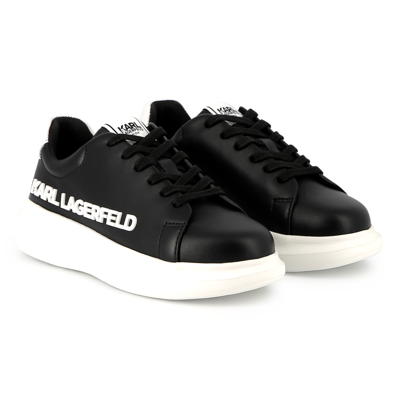 Lace-up leather sneakers KARL LAGERFELD KIDS 
                    UNISEX