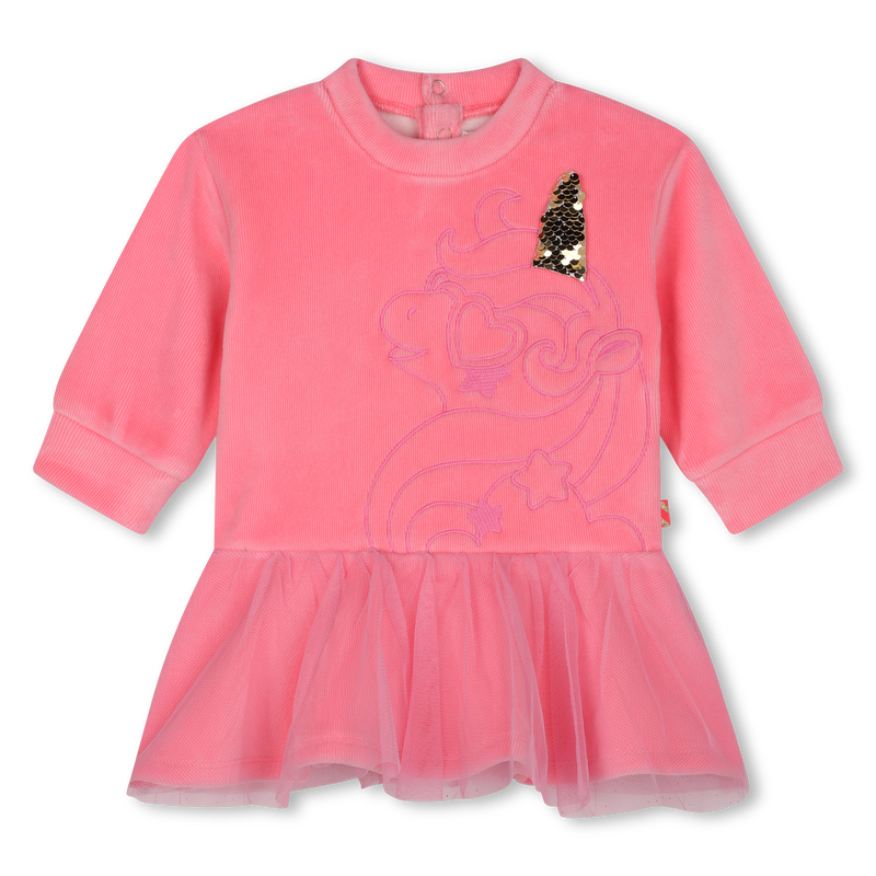 Fleece-Tulle Dress BILLIEBLUSH 
                    GIRL