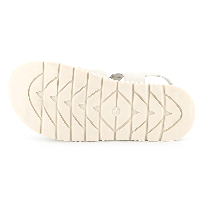 Buckled leather sandals KARL LAGERFELD KIDS 
                    GIRL