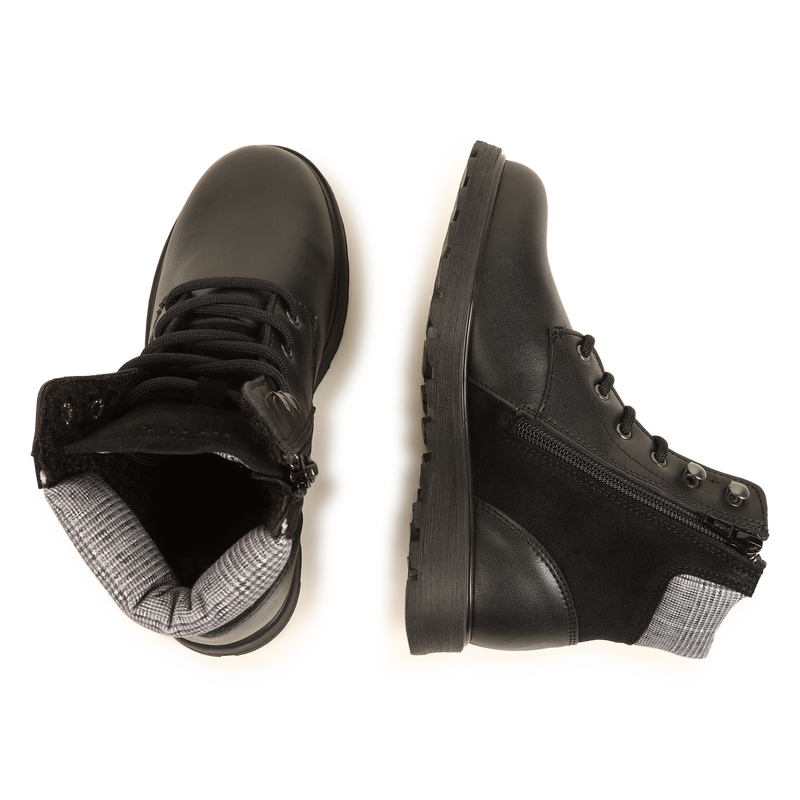 Lace-Up Leather Ankle Boots BOSS 
                    BOY