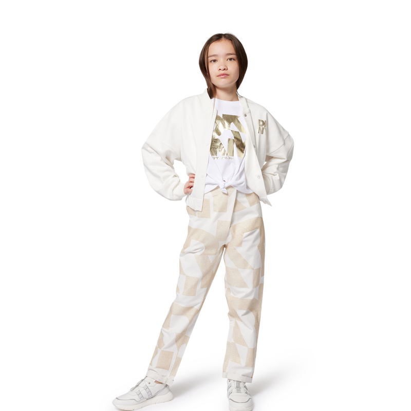Cotton T-shirt with tie DKNY 
                    GIRL