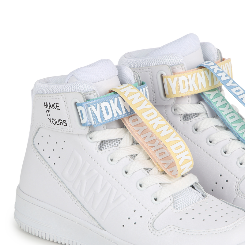 Lace-up leather sneakers DKNY 
                    UNISEX